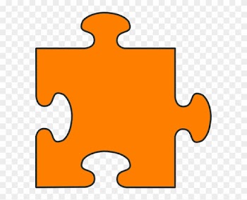 Orange Border Puzzle Piece Top Clip Art At Clipart - Orange Puzzle Piece Clip Art