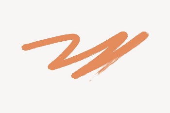 Orange brush stroke collage element | Free Vector Illustration - rawpixel