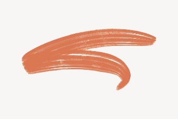 Orange brush stroke collage element | Free Vector - rawpixel