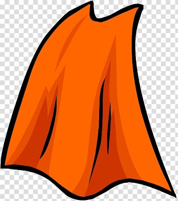 Orange cape art, Club Penguin Batman Cape Superhero, cape transparent background PNG clipart