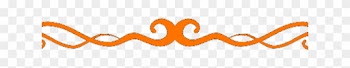 Orange Clipart Divider - Vintage Border Line Png
