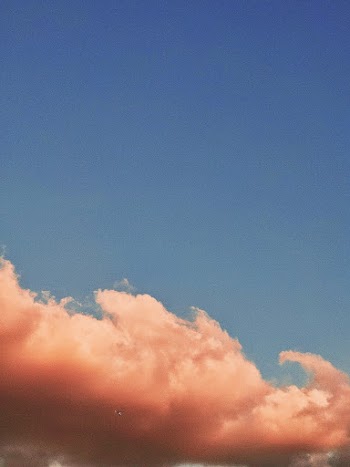 Orange Cloud and Blue Sky