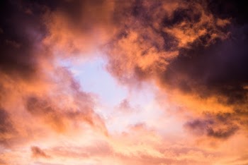 Orange Clouds during Golden Hour