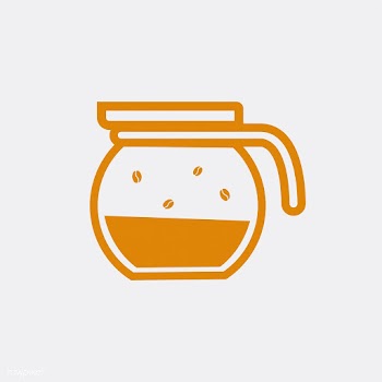 Orange coffee pot logo vector | Free stock vector - 503361