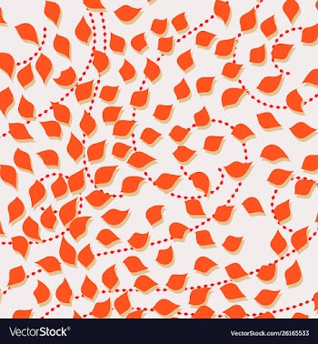 Orange color leaf scene vector image