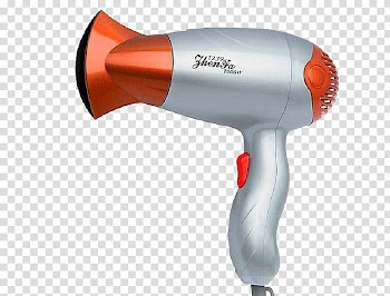 Orange Color scheme, Grey Orange color flat mouth Hair Dryer transparent background PNG clipart
