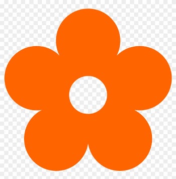 Orange Colour Flower Clipart