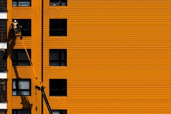 Orange Concrete Building