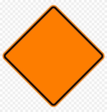 Orange Construction Sign Clip Art At Clipart - Blank Road Construction Signs