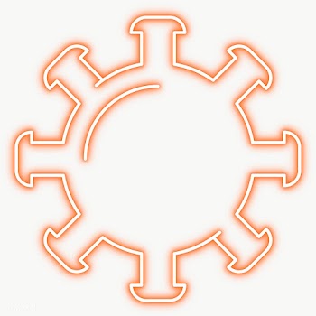 Orange coronavirus neon sign transparent png  | Free  transparent png - 2306261