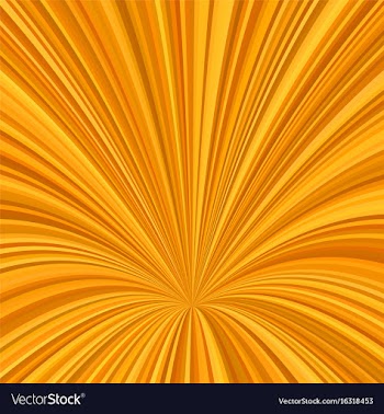 Orange curved ray burst background - graphic from vector image