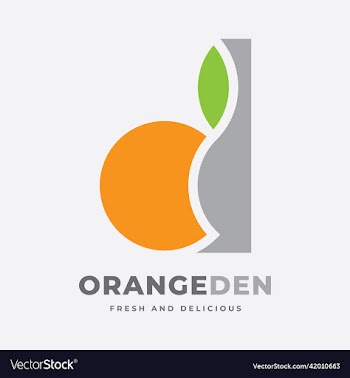orange den d letter logo