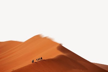 Orange desert landscape border, nature | Free PSD - rawpixel