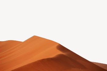 Orange desert landscape border, nature | Free PSD - rawpixel