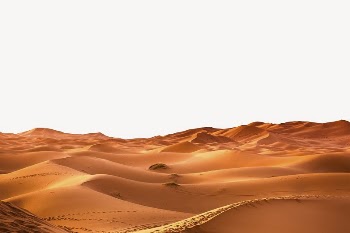 Orange desert landscape border, nature | Free PSD - rawpixel