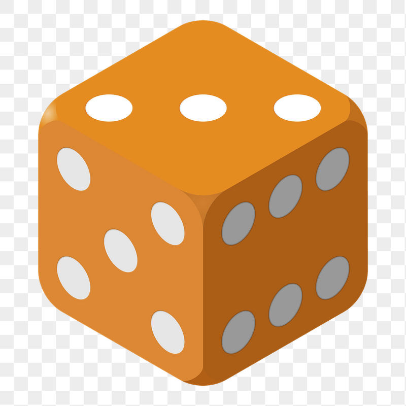 Orange dice png sticker illustration, | Free PNG - rawpixel