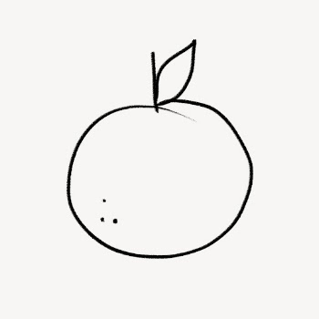 Orange doodle clipart, fruit design | Free PSD - rawpixel