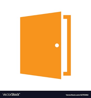 orange door solid icon
