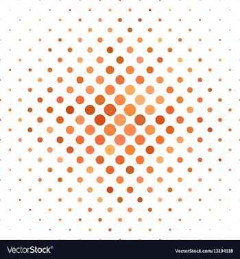 Orange dot pattern background design vector image