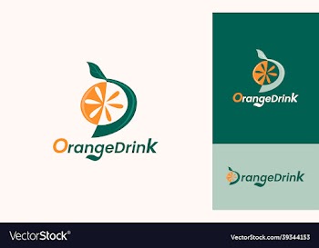 orange drinks logo icon design concept