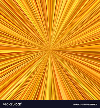 Orange explosion background from radial stripes vector image
