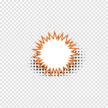 Orange explosion line transparent background PNG clipart