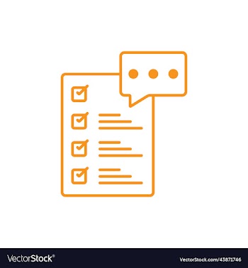orange feedback testimonial icon