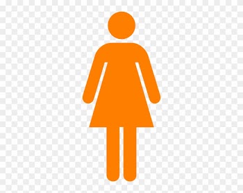 Orange Female Symbol Clip Art At Clker Com Vector Clip - Girl Bathroom Sign