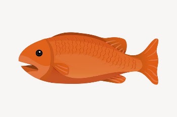 Orange fish collage element, cute | Free Vector Illustration - rawpixel