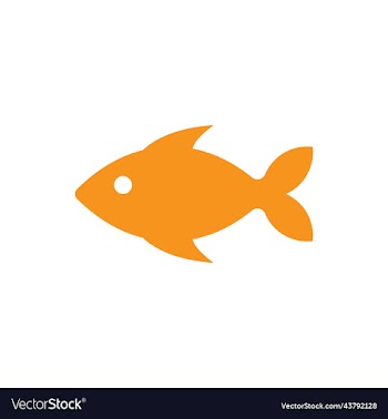 orange fish solid icon