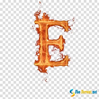 Orange flamed letter E illustration, Letter Alphabet Fire Smoke Flame, fire transparent background PNG clipart