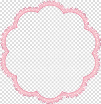 Orange floral boarder line, Pink , pink round frame transparent background PNG clipart