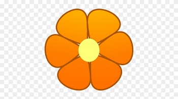 Orange Flower Clip Art - Orange Flower Clipart