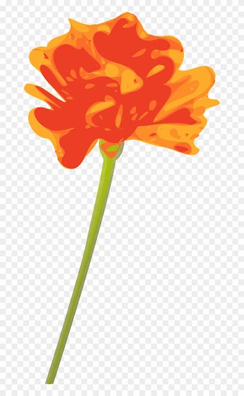 Orange Flower Clipart Transparent - Orange Flower Clip Art