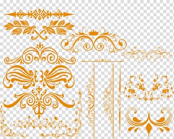 Orange frames illustration, Border Line Border transparent background PNG clipart