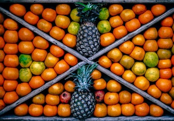 Orange Fruit Arrangement in Box