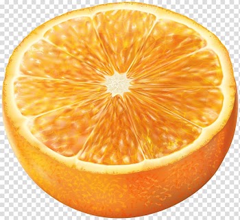 Orange fruit, Blood orange Juice Tangerine, Half Orange transparent background PNG clipart