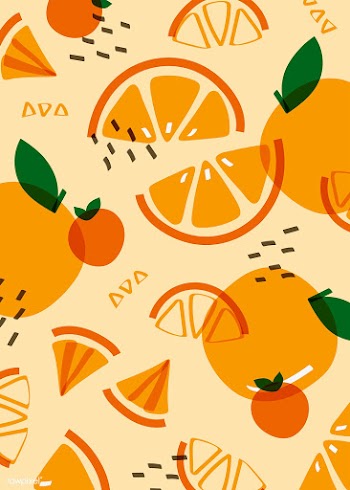 Orange fruit Memphis style | Free stock vector - 845257