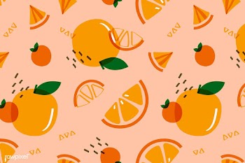 Orange fruit Memphis style | Free stock vector - 845263