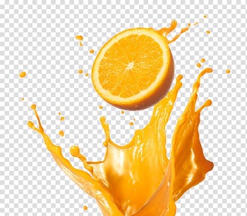 Orange fruit , Orange juice Orange drink Tangerine, Splash of orange juice transparent background PNG clipart