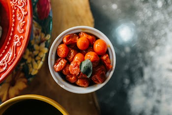 Orange Fruits on White Ramekin
