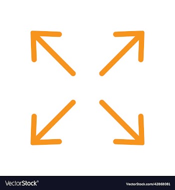 orange full screen line art icon