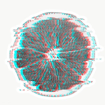 Orange glitch style sticker overlay with a white border | Free  transparent png - 2342829
