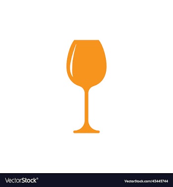 orange goblet glass icon