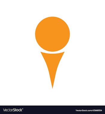 orange golf ball solid icon