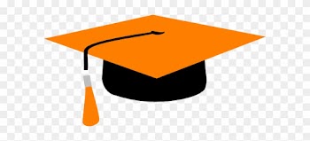 Orange Graduation Cap Clipart - Orange And Black Graduation Cap