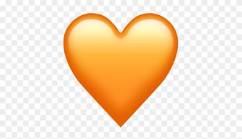 Orange Heart Clip Art Images Gallery - Iphone Orange Heart Emoji