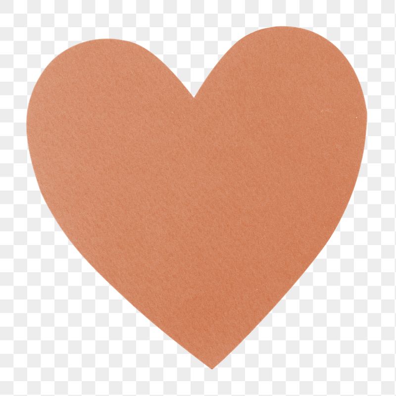 Orange heart png sticker, paper | Free PNG - rawpixel