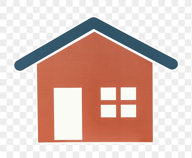 Orange house png sticker, transparent | Free PNG - rawpixel