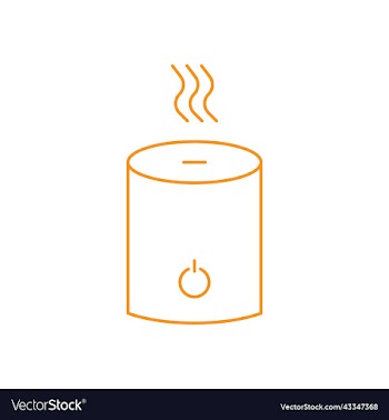 orange humidifier line icon